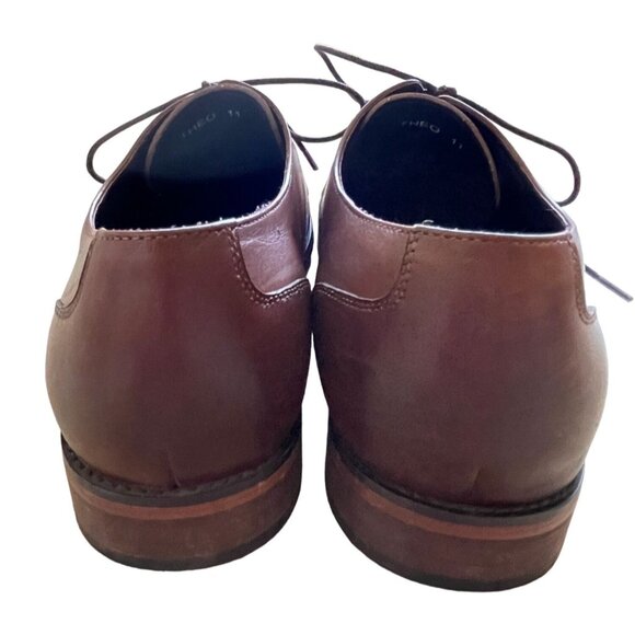 The Groom\'s Suit Men\'s 11 Leather THEO Dress Shoes Lace Up Oxfords Dark Brown main image 2